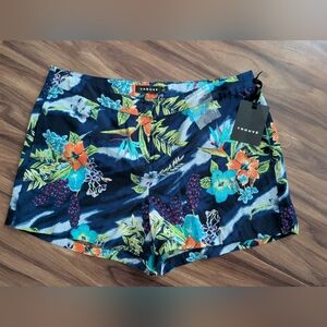 Trouve Tropical Floral Shorts